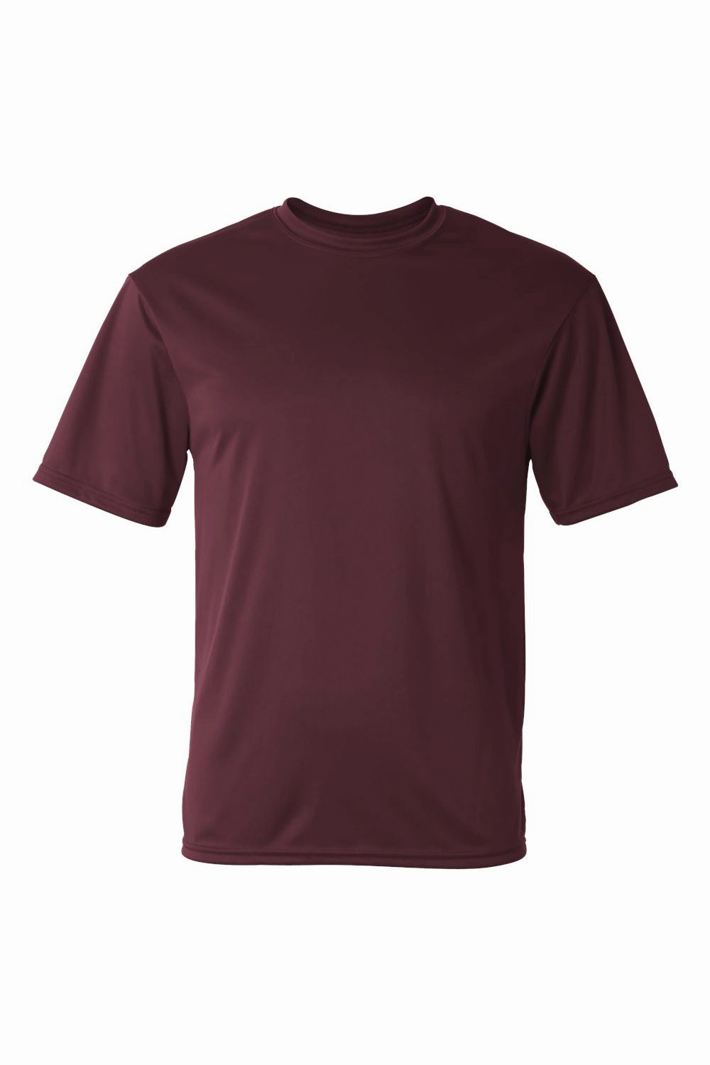 C2 Sport Mens Performance Moisture Wicking Short Sleeve Crewneck T-Shirt - Maroon