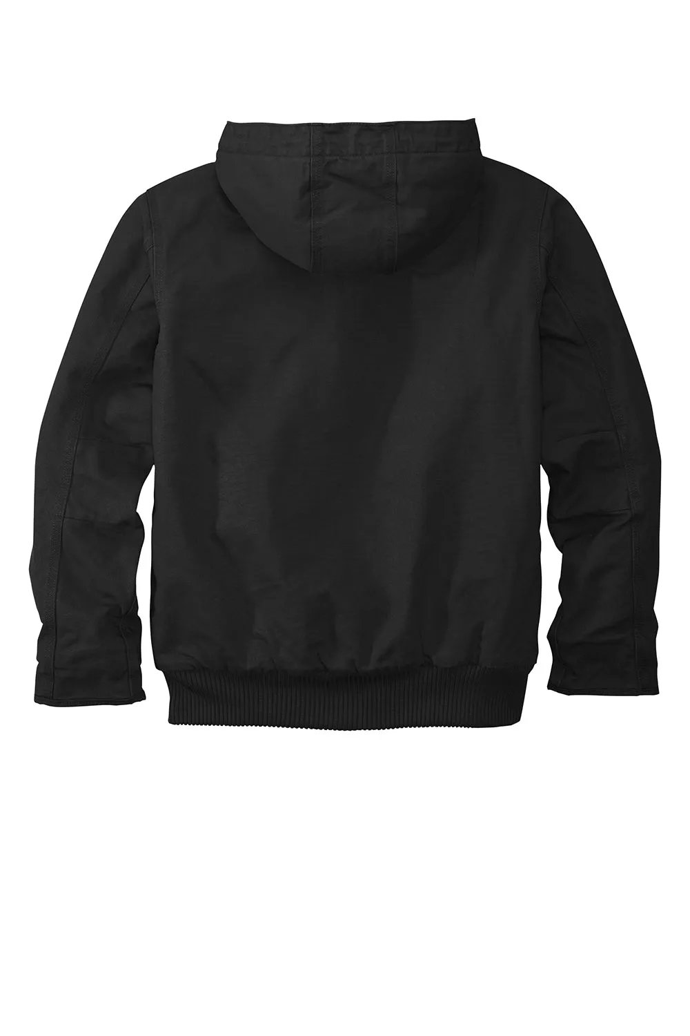 Carhartt Mens Active Washed Duck Full Zip Hooded Jacket - Black