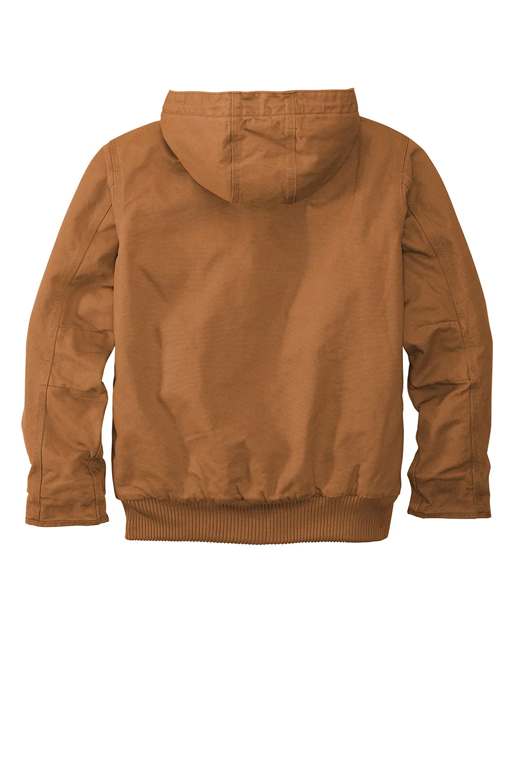 Carhartt Mens Active Washed Duck Full Zip Hooded Jacket - Carhartt Brown