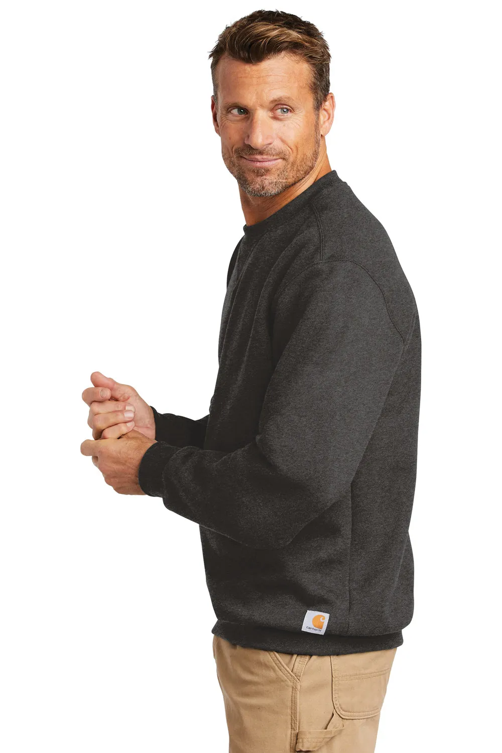 Carhartt Mens Crewneck Sweatshirt - Heather Carbon Grey