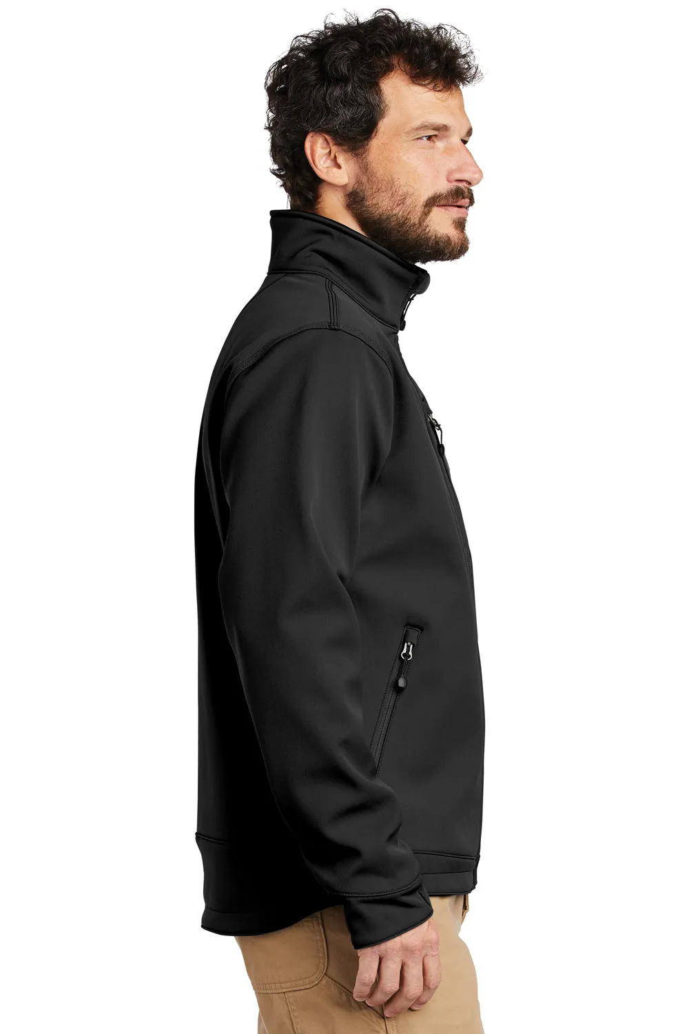 Carhartt Mens Crowley Wind & Water Resistant Full Zip Jacket - Black