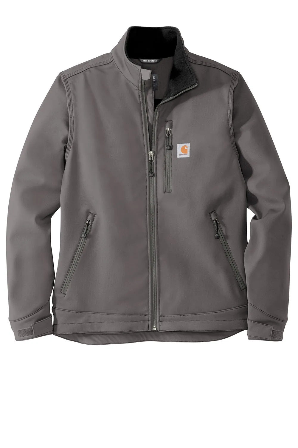 Carhartt Mens Crowley Wind & Water Resistant Full Zip Jacket - Charcoal Grey