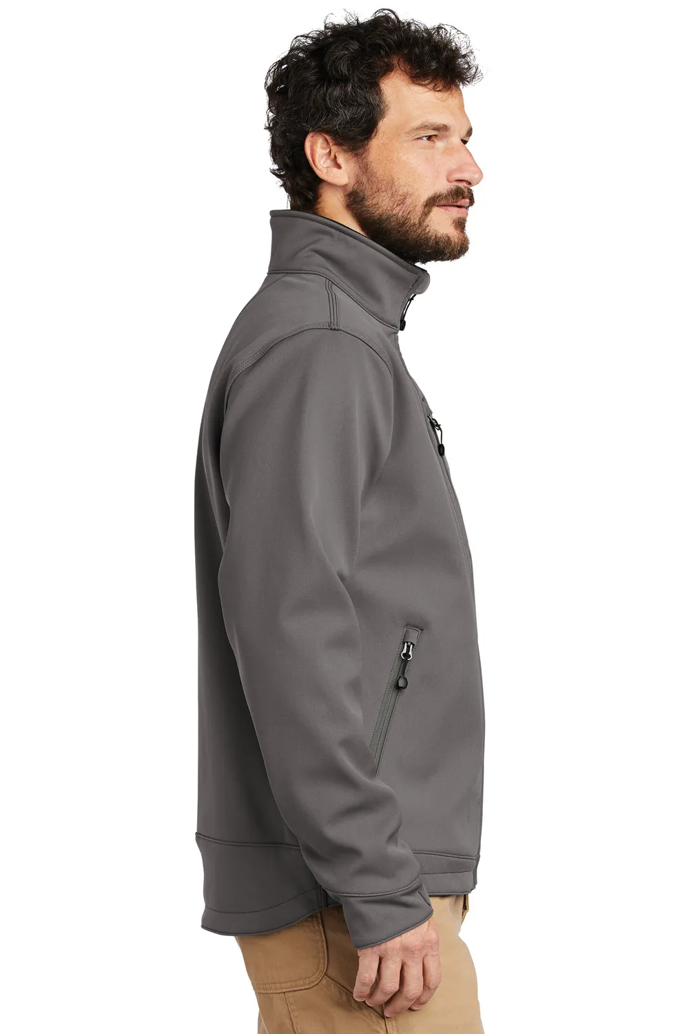 Carhartt Mens Crowley Wind & Water Resistant Full Zip Jacket - Charcoal Grey