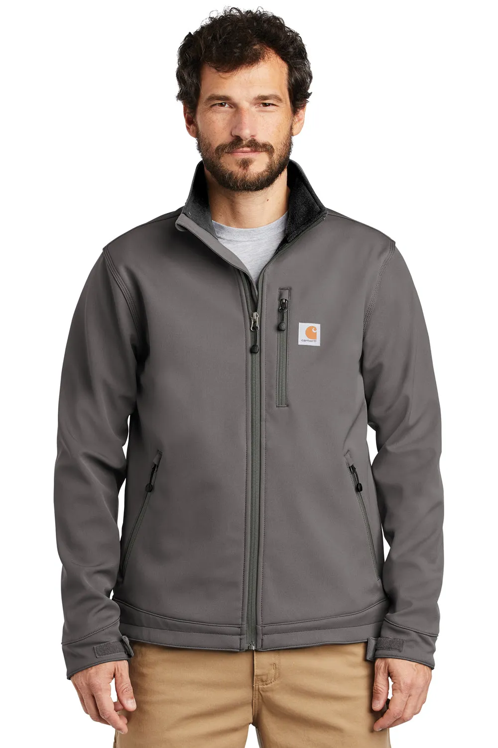 Carhartt Mens Crowley Wind & Water Resistant Full Zip Jacket - Charcoal Grey