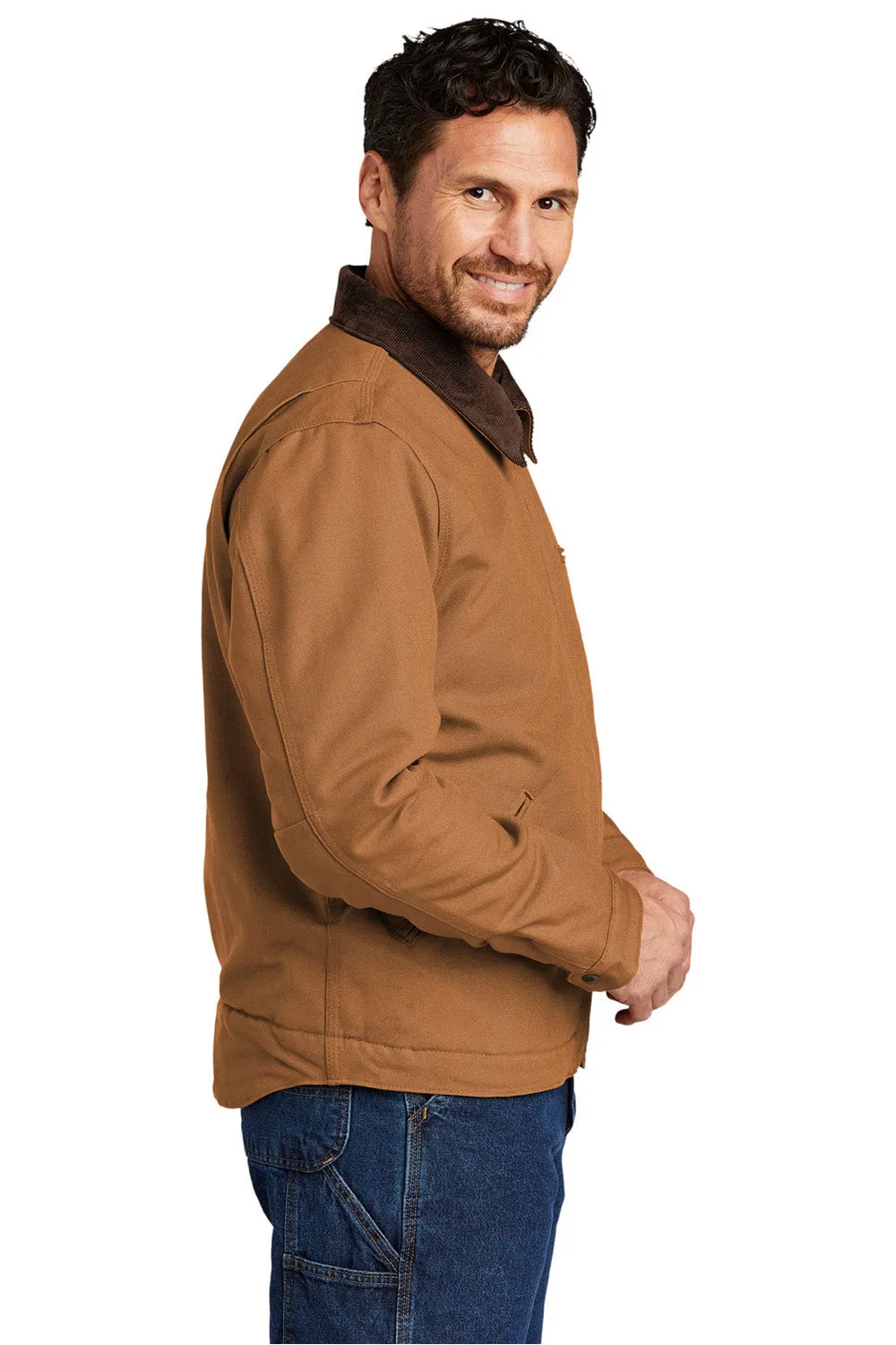 Carhartt Mens Detroit Duck Wind & Water Resistant Full Zip Jacket - Carhartt Brown