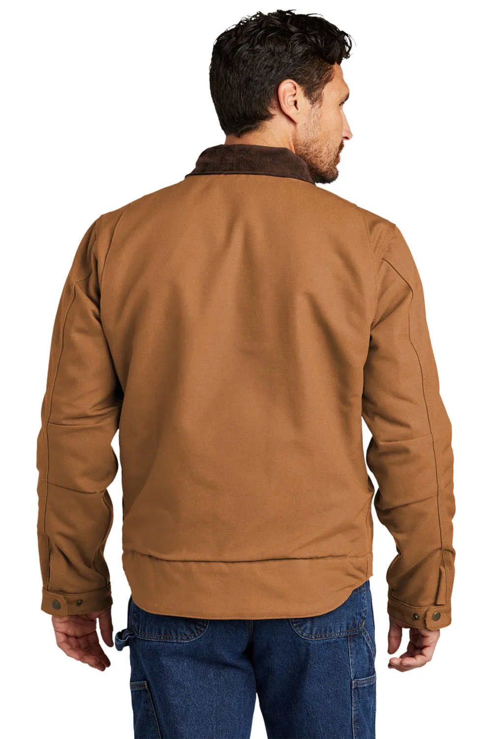 Carhartt Mens Detroit Duck Wind & Water Resistant Full Zip Jacket - Carhartt Brown