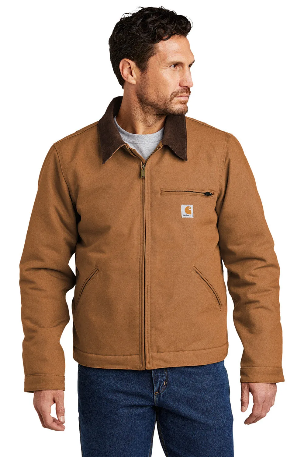 Carhartt Mens Detroit Duck Wind & Water Resistant Full Zip Jacket - Carhartt Brown