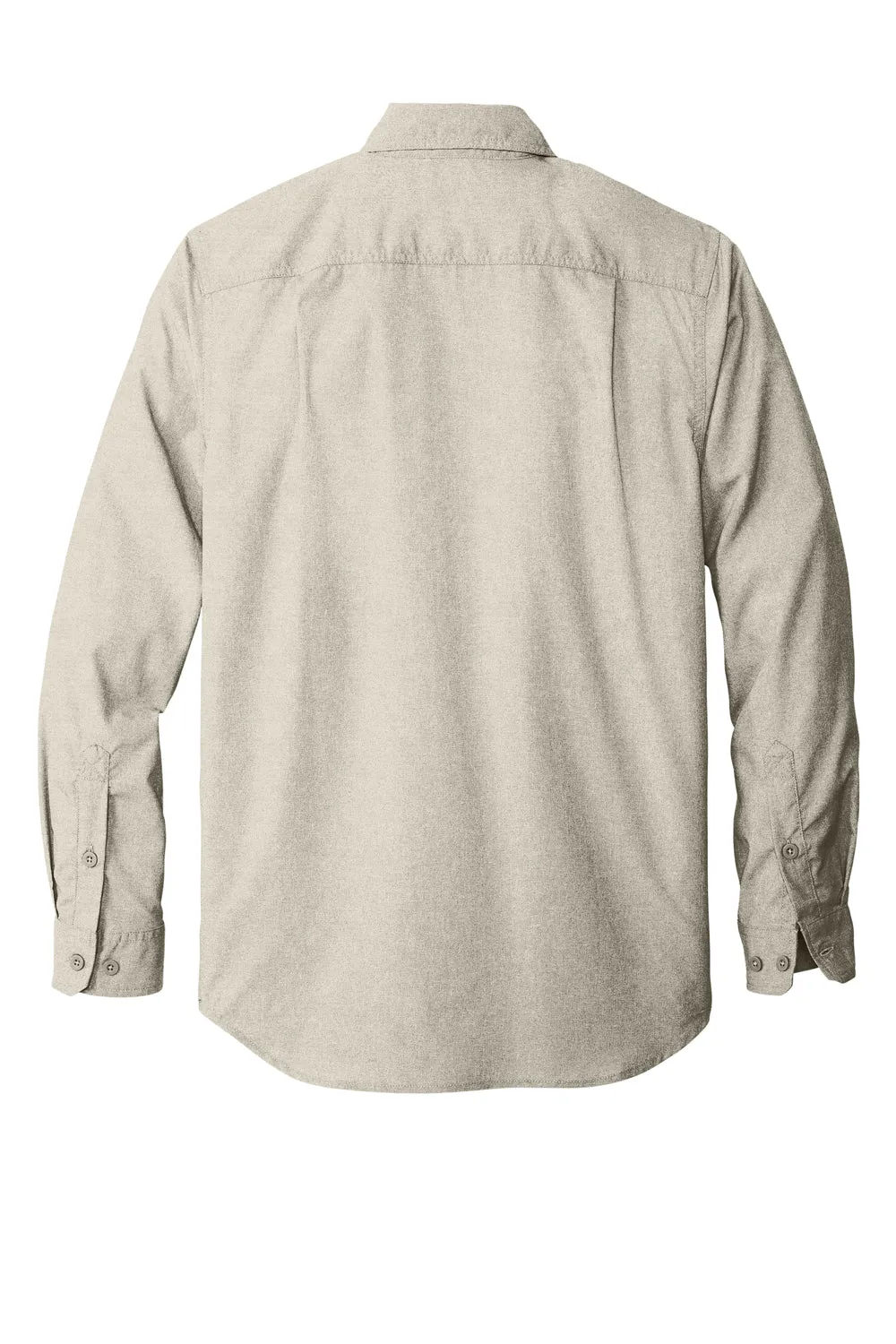 Carhartt Mens Force Moisture Wicking Long Sleeve Button Down Shirt w/ Double Pockets - Steel Grey