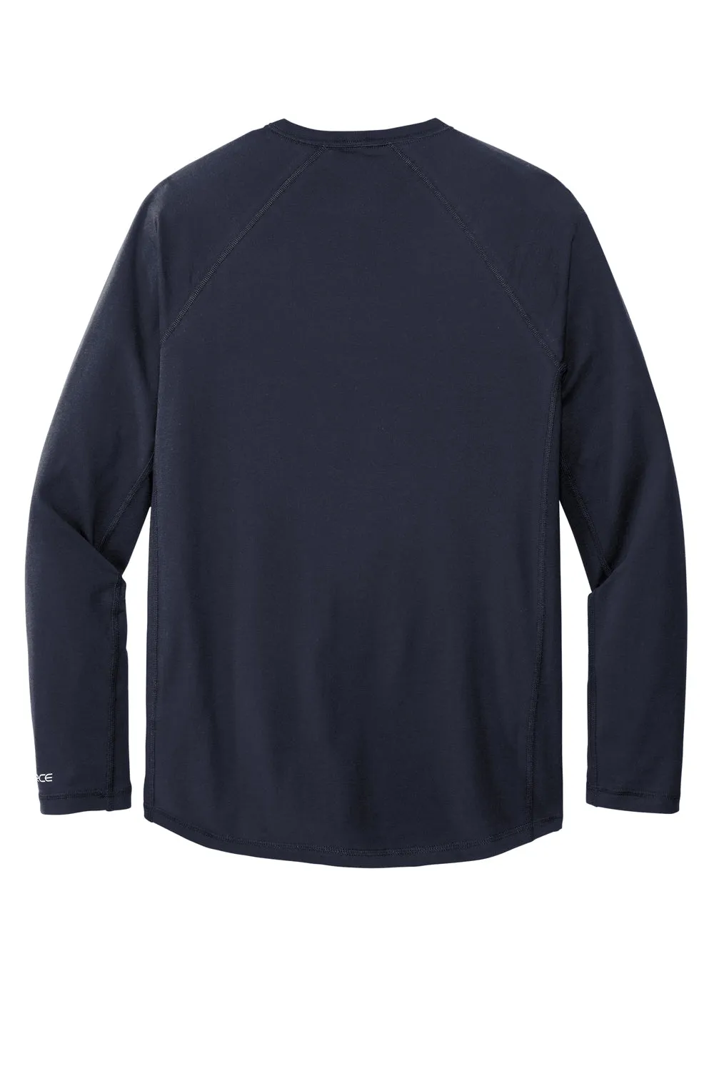 Carhartt Mens Force Moisture Wicking Long Sleeve Crewneck T-Shirt w/ Pocket - Navy Blue