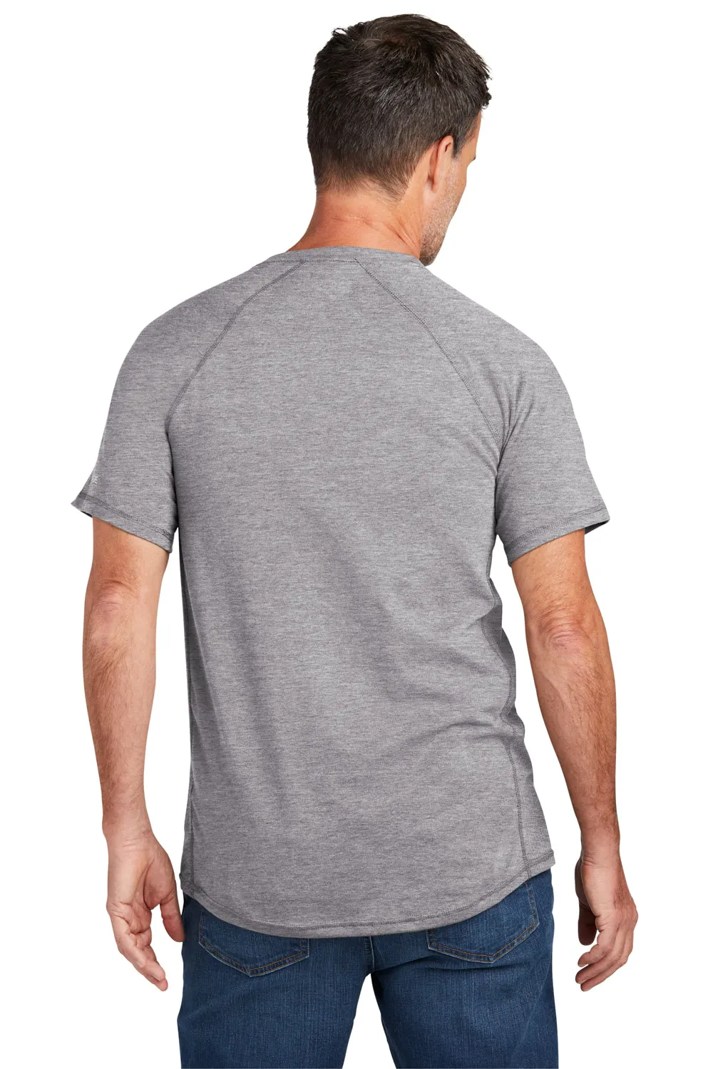 Carhartt Mens Force Moisture Wicking Short Sleeve Crewneck T-Shirt w/ Pocket - Heather Grey