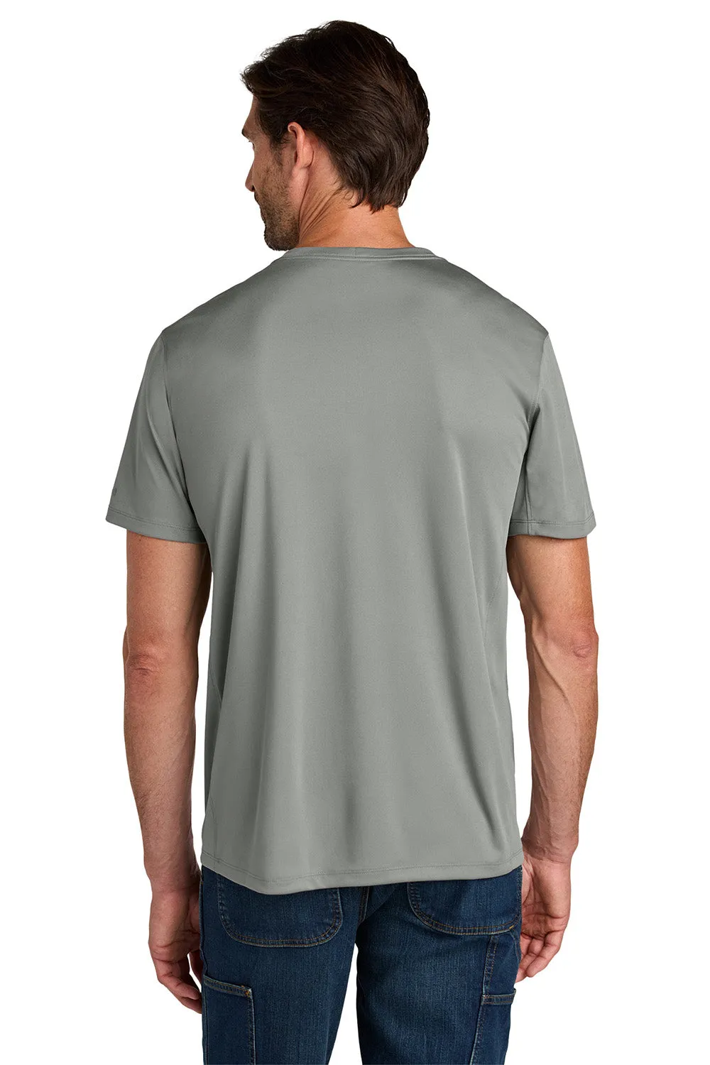 Carhartt Mens Force Sun Defender Moisture Wicking Short Sleeve Crewneck T-Shirt - Asphalt Grey