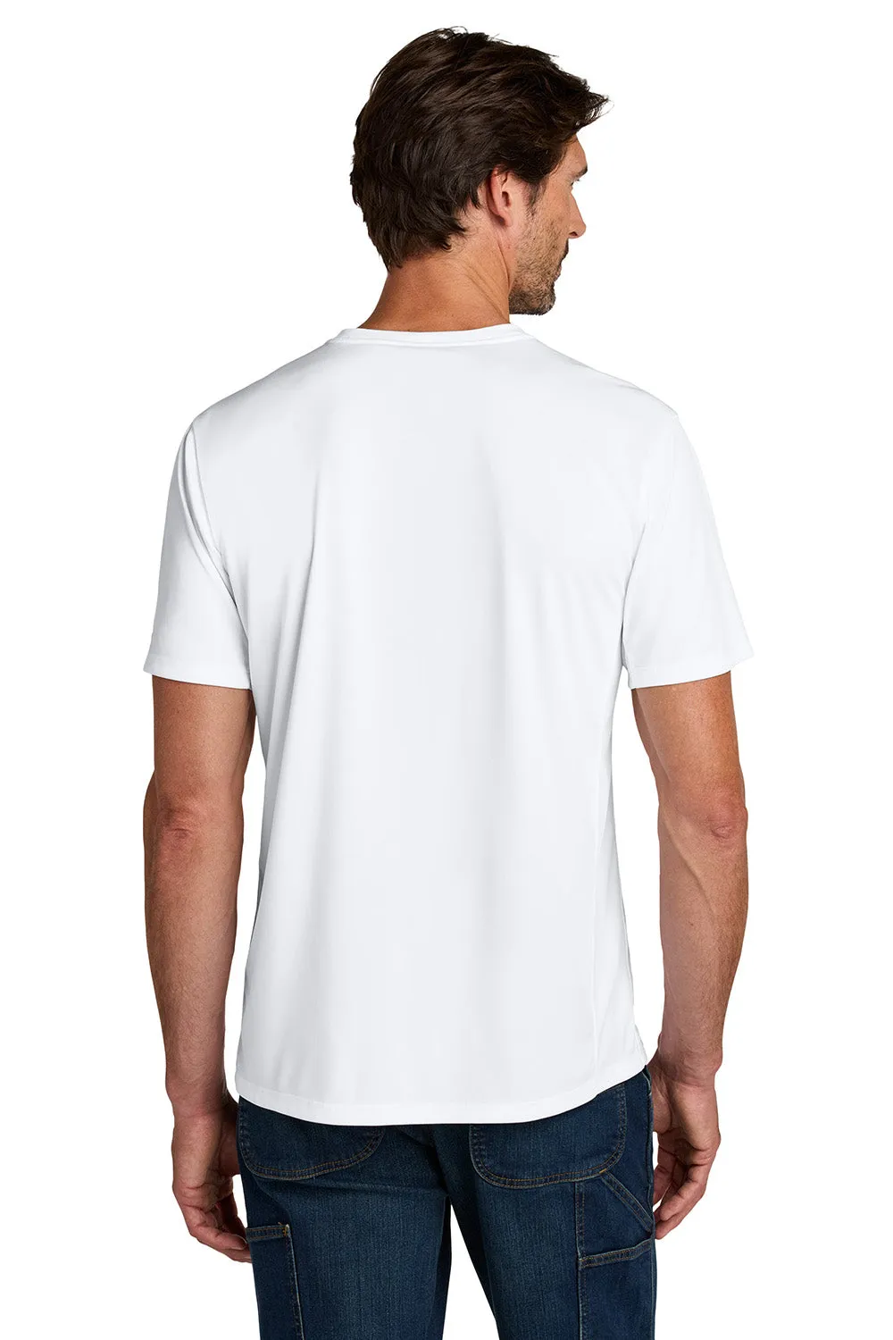 Carhartt Mens Force Sun Defender Moisture Wicking Short Sleeve Crewneck T-Shirt - White