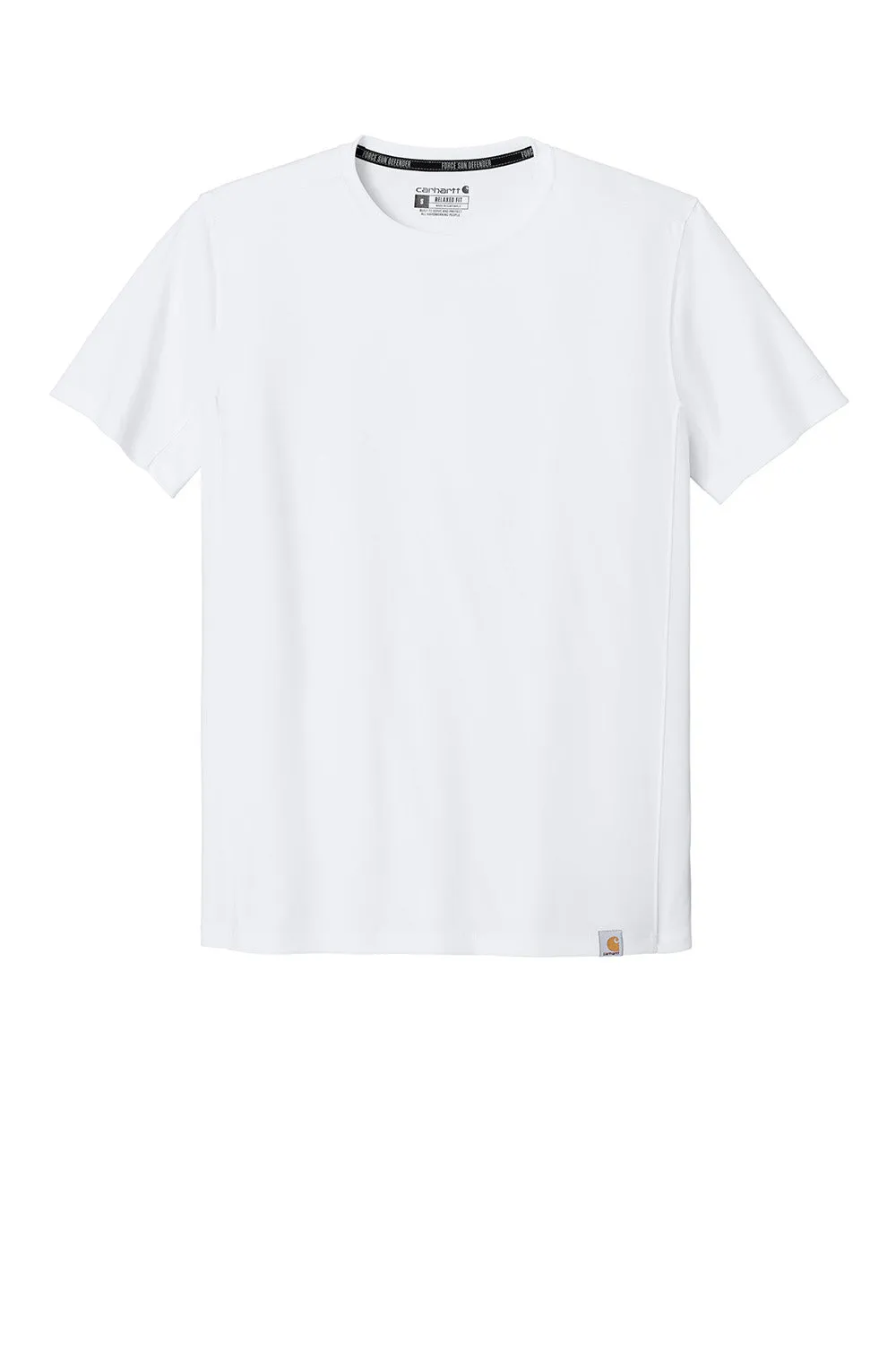 Carhartt Mens Force Sun Defender Moisture Wicking Short Sleeve Crewneck T-Shirt - White