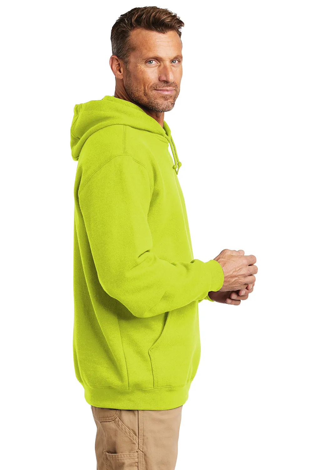 Carhartt Mens Hooded Sweatshirt Hoodie w/ Pouch Pocket - Brite Lime Green