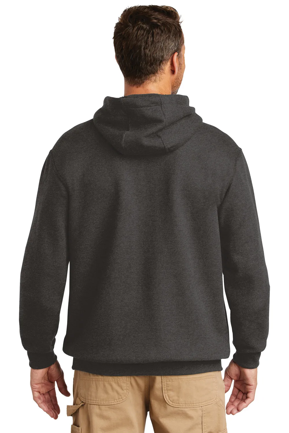 Carhartt Mens Hooded Sweatshirt Hoodie w/ Pouch Pocket - Heather Carbon Grey