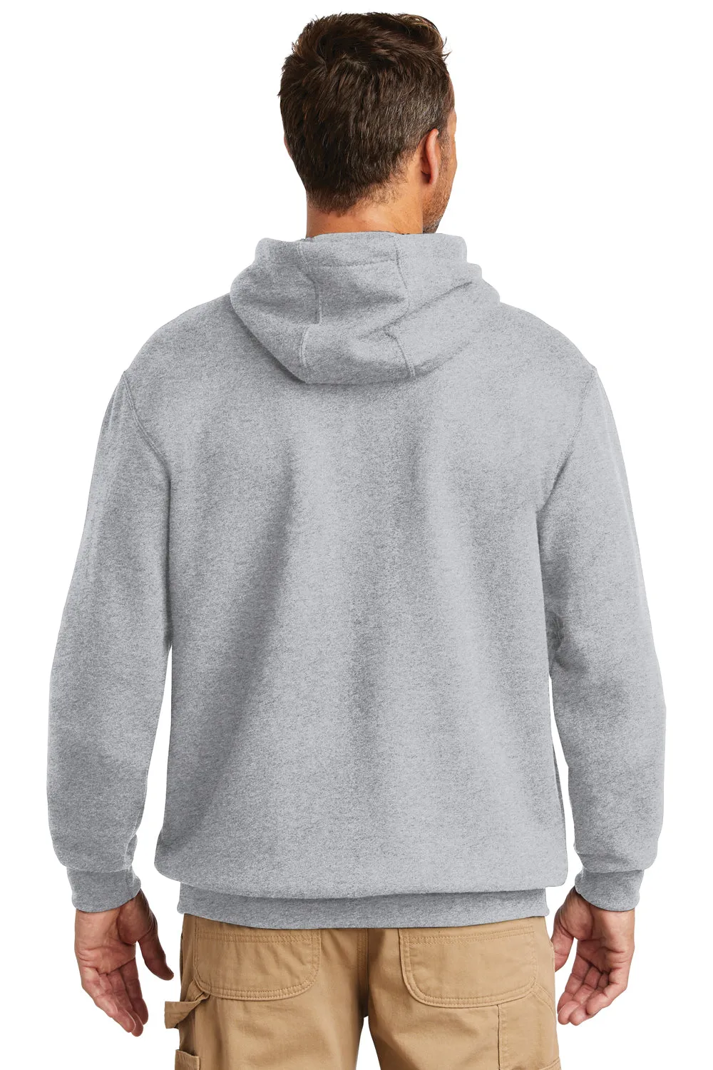 Carhartt Mens Hooded Sweatshirt Hoodie w/ Pouch Pocket - Heather Grey