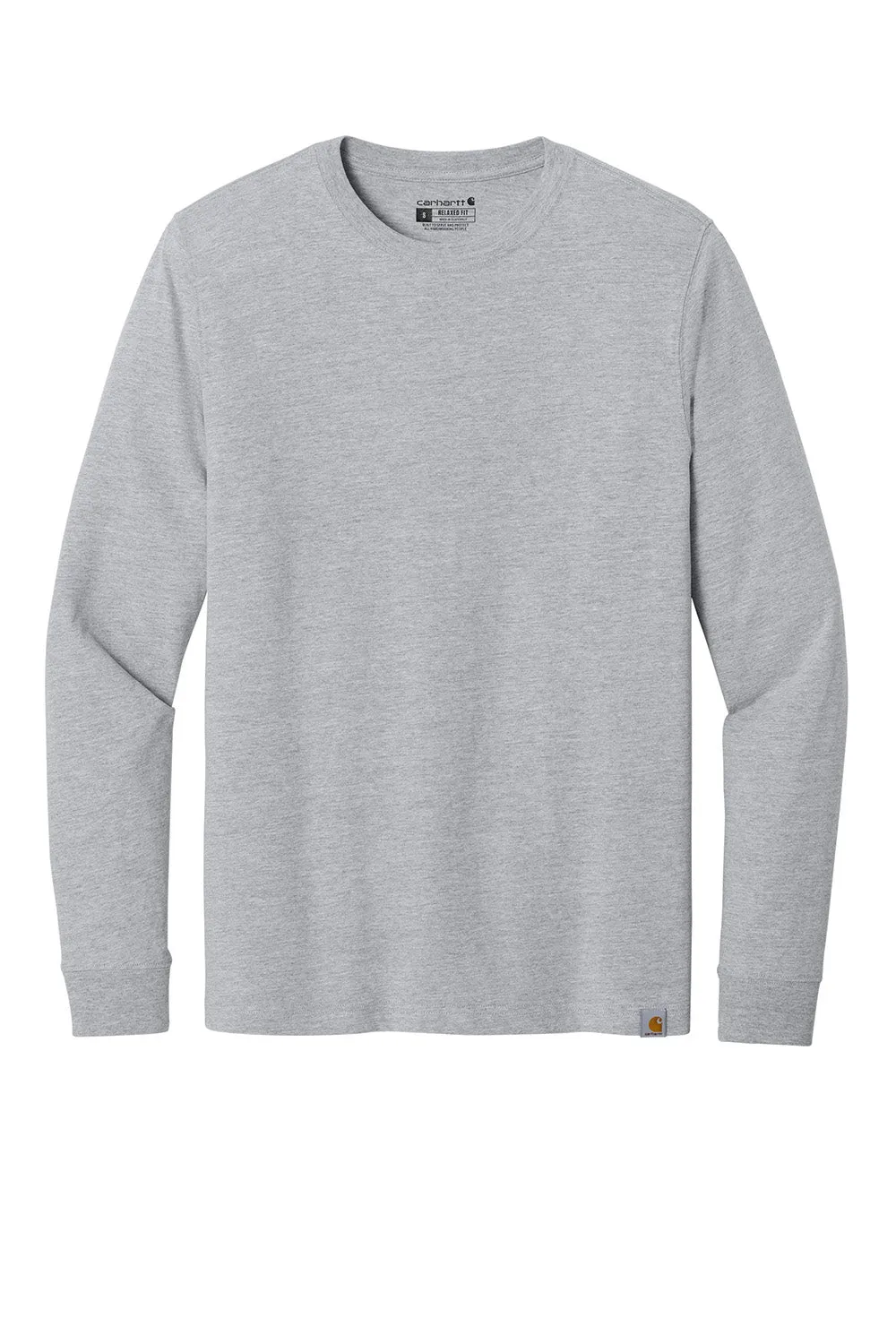Carhartt Mens Long Sleeve Crewneck T-Shirt - Heather Grey