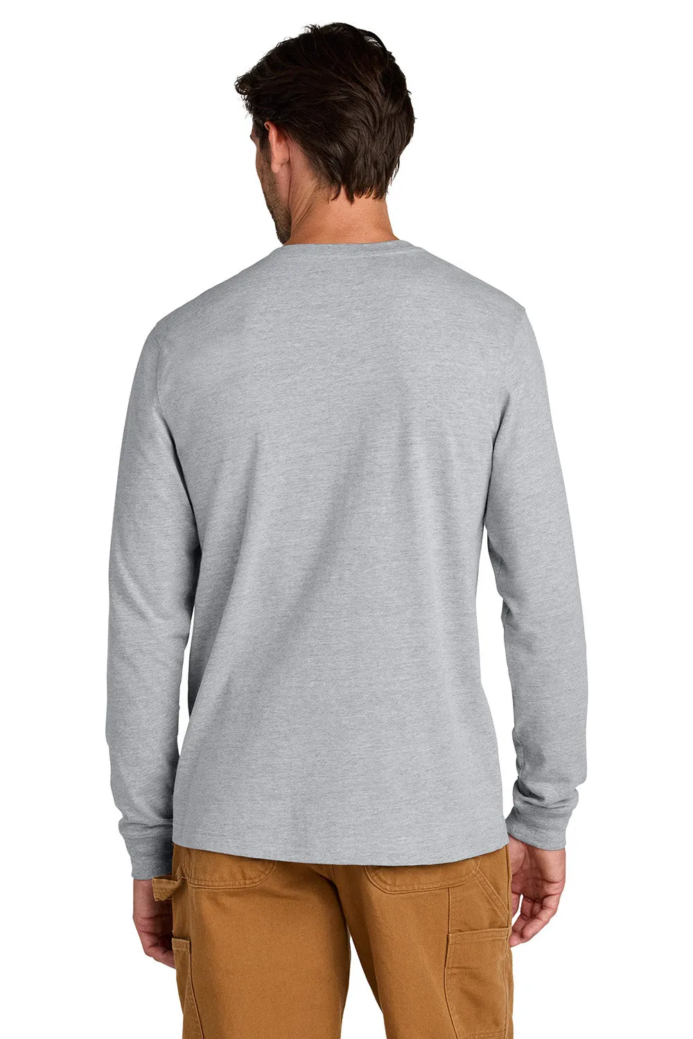 Carhartt Mens Long Sleeve Crewneck T-Shirt - Heather Grey