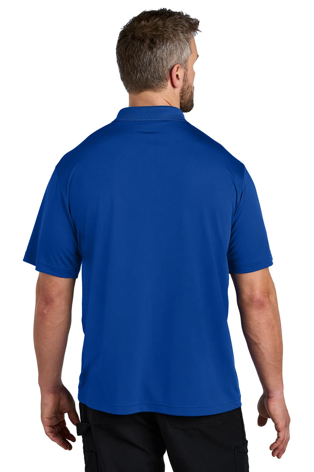 Carhartt Mens Moisture Wicking Short Sleeve Polo Shirt w/ Pocket - Royal Glass Blue