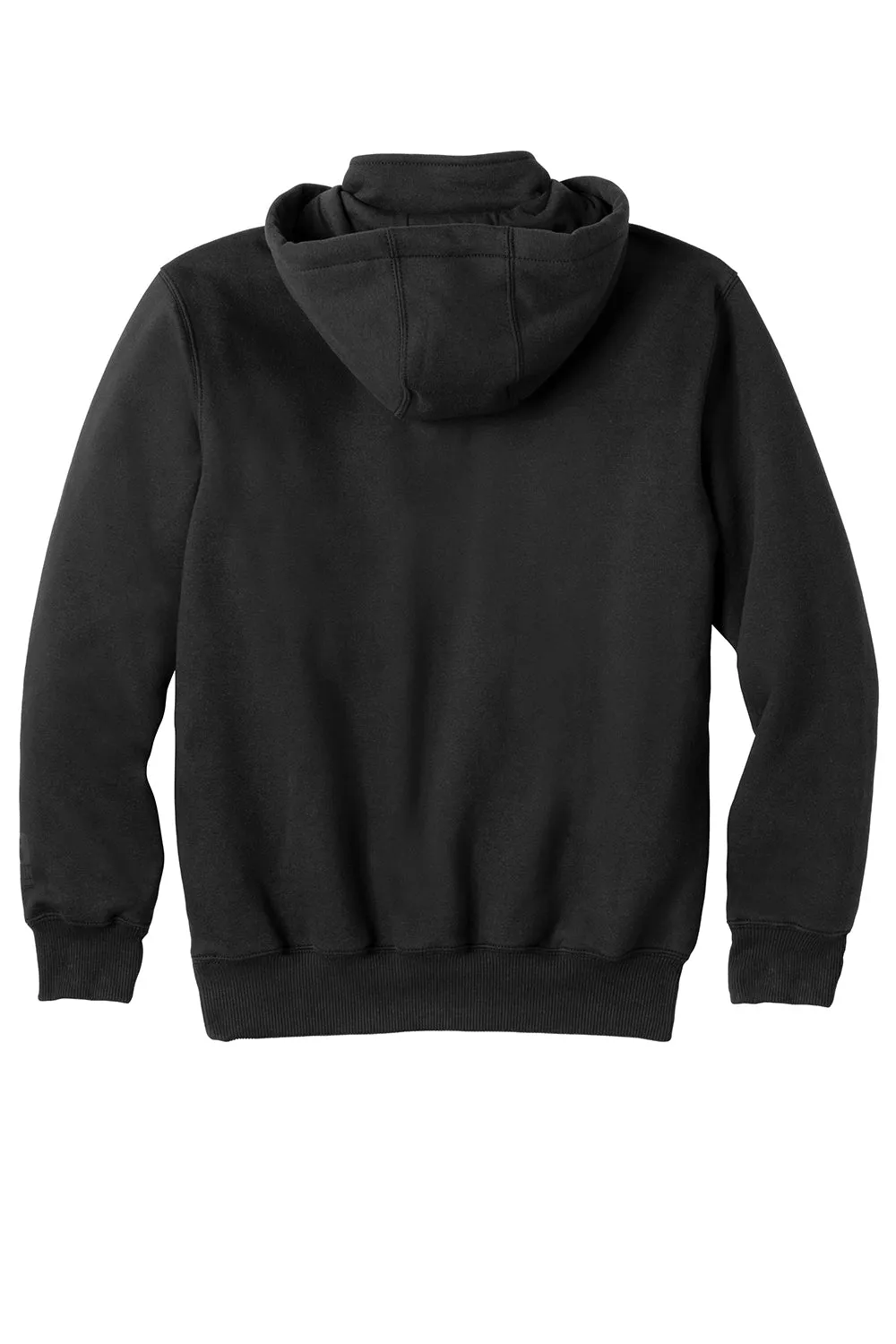 Carhartt Mens Paxton Rain Defender Water Resistant 1/4 Zip Hooded Sweatshirt Hoodie w/ Pouch Pocket - Black