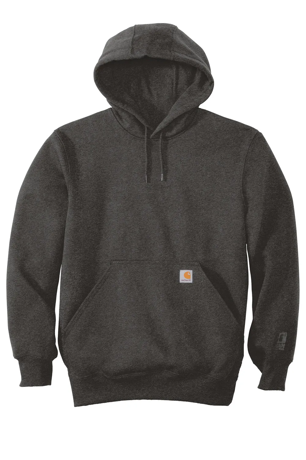 Carhartt Mens Paxton Rain Defender Water Resistant Hooded Sweatshirt Hoodie w/ Pouch Pocket - Heather Carbon Grey