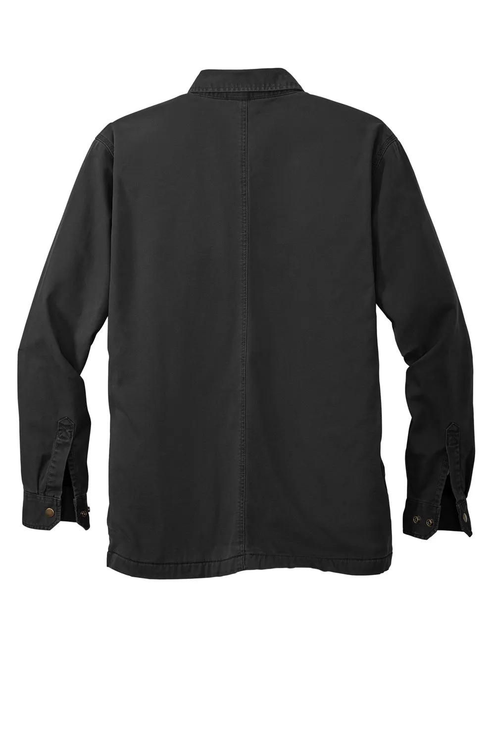 Carhartt Mens Rugged Flex Fleece Lined Button Down Shirt Jacket - Black