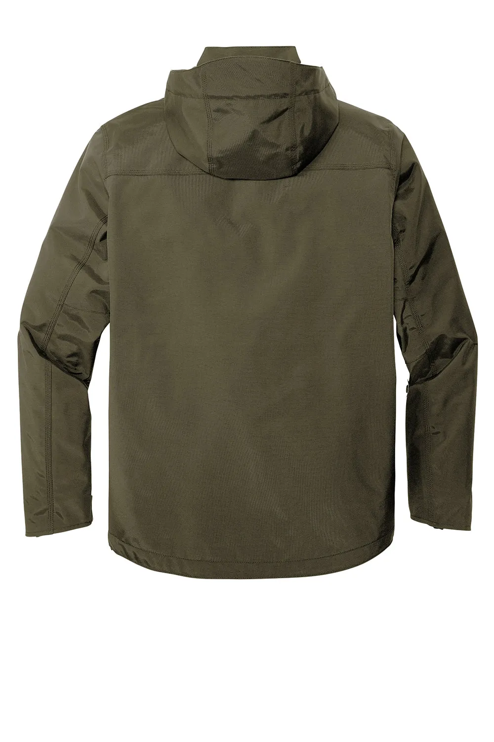 Carhartt Mens Storm Defender Shoreline Waterproof Full Zip Hooded Jacket - Moss Green