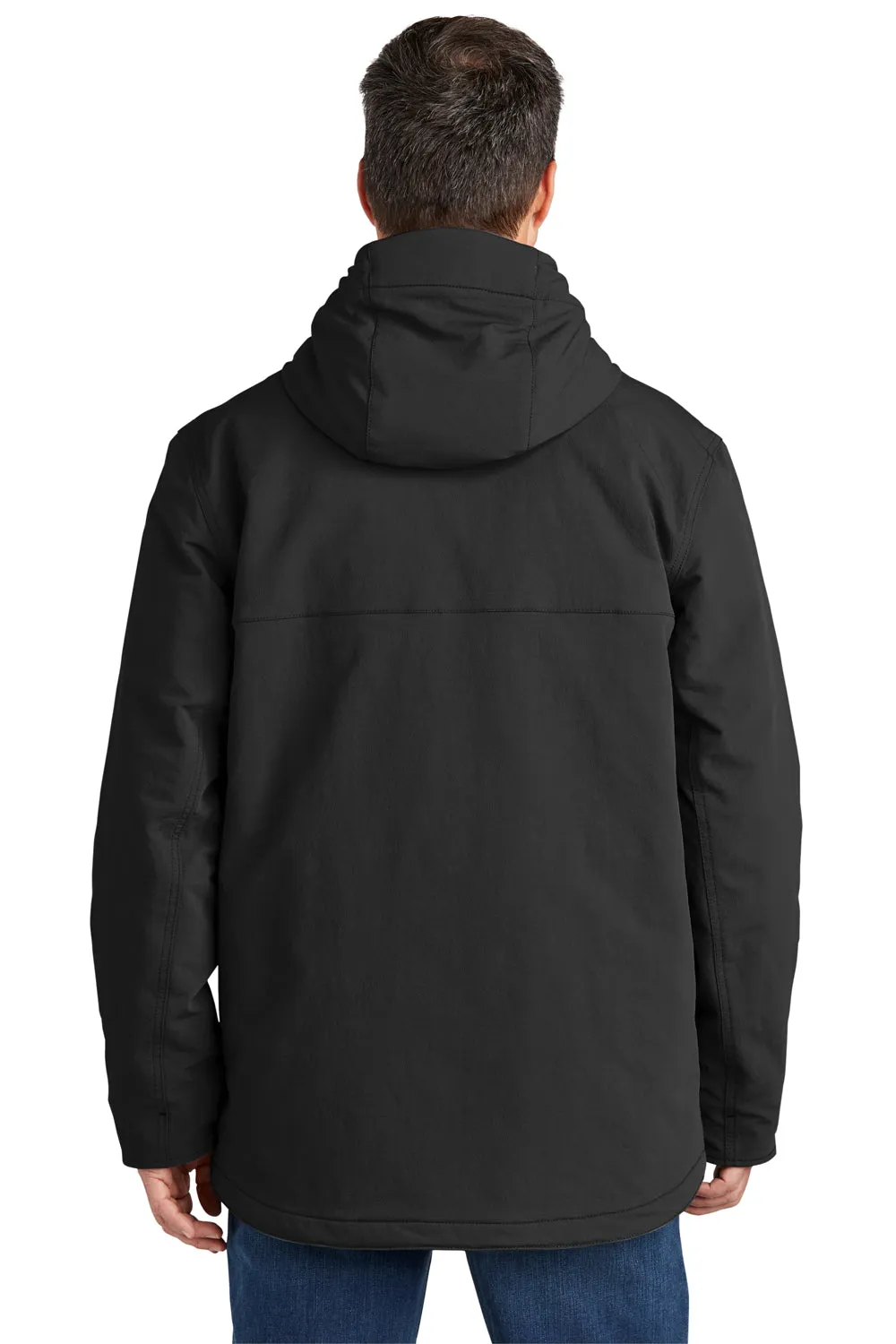 Carhartt Mens Super Dux Wind & Water Resistant Full Zip Hooded Jacket - Black