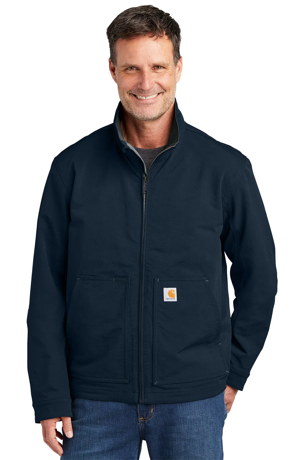 Carhartt Mens Super Dux Wind & Water Resistant Full Zip Jacket - Navy Blue