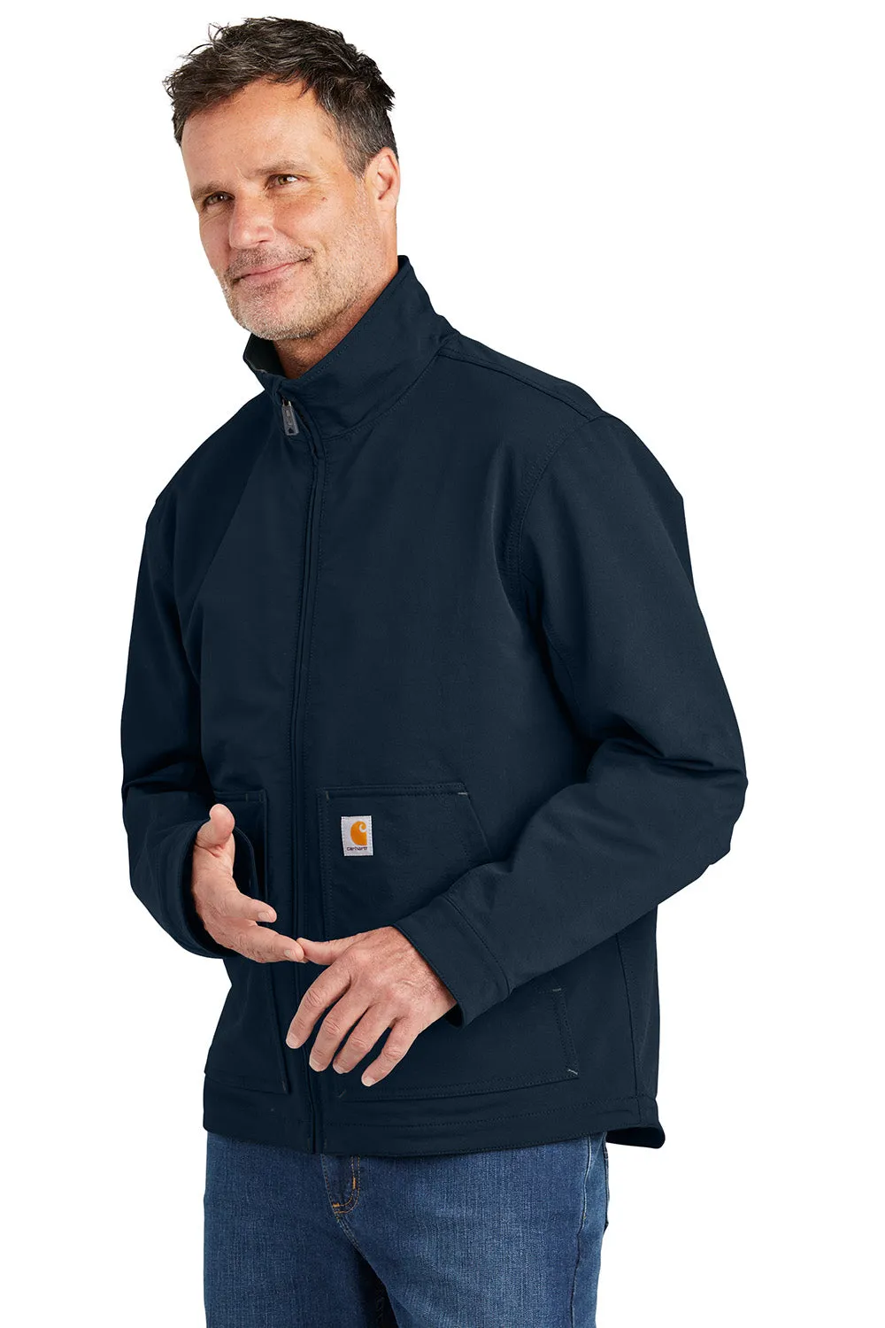 Carhartt Mens Super Dux Wind & Water Resistant Full Zip Jacket - Navy Blue