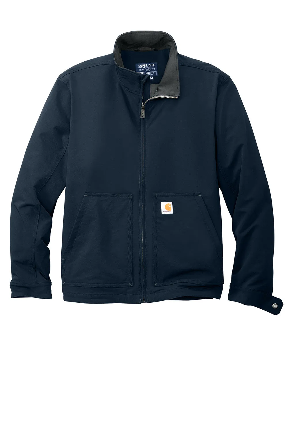 Carhartt Mens Super Dux Wind & Water Resistant Full Zip Jacket - Navy Blue