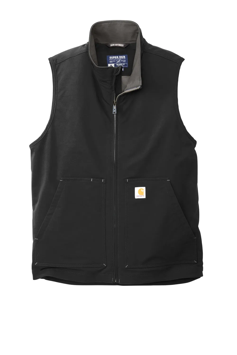 Carhartt Mens Super Dux Wind & Water Resistant Full Zip Vest - Black
