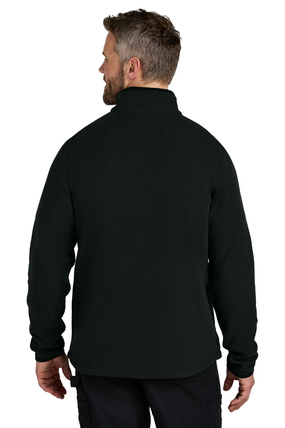 Carhartt Mens Textured Fleece 1/4 Zip Jacket - Black