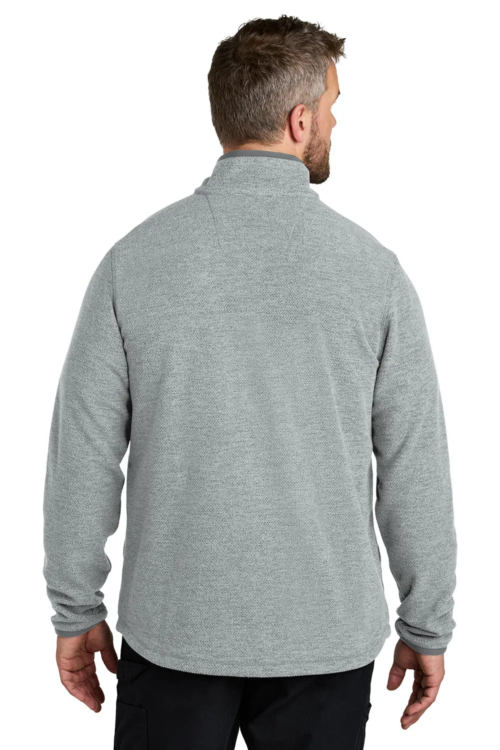 Carhartt Mens Textured Fleece 1/4 Zip Jacket - Heather Grey