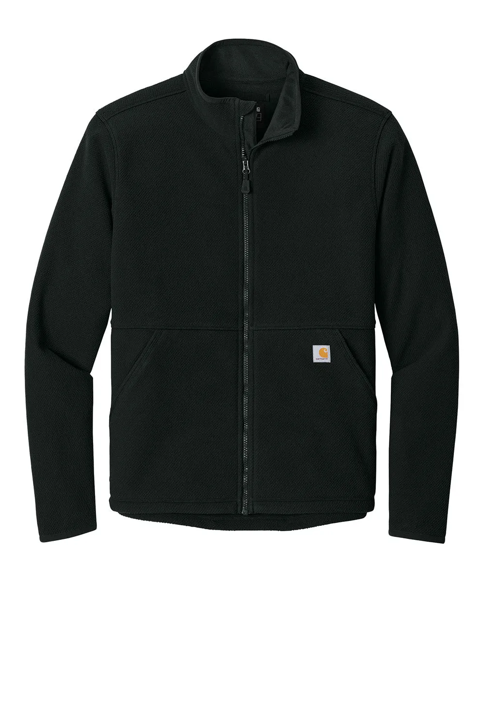 Carhartt Mens Textured Fleece Full Zip Jacket - Black