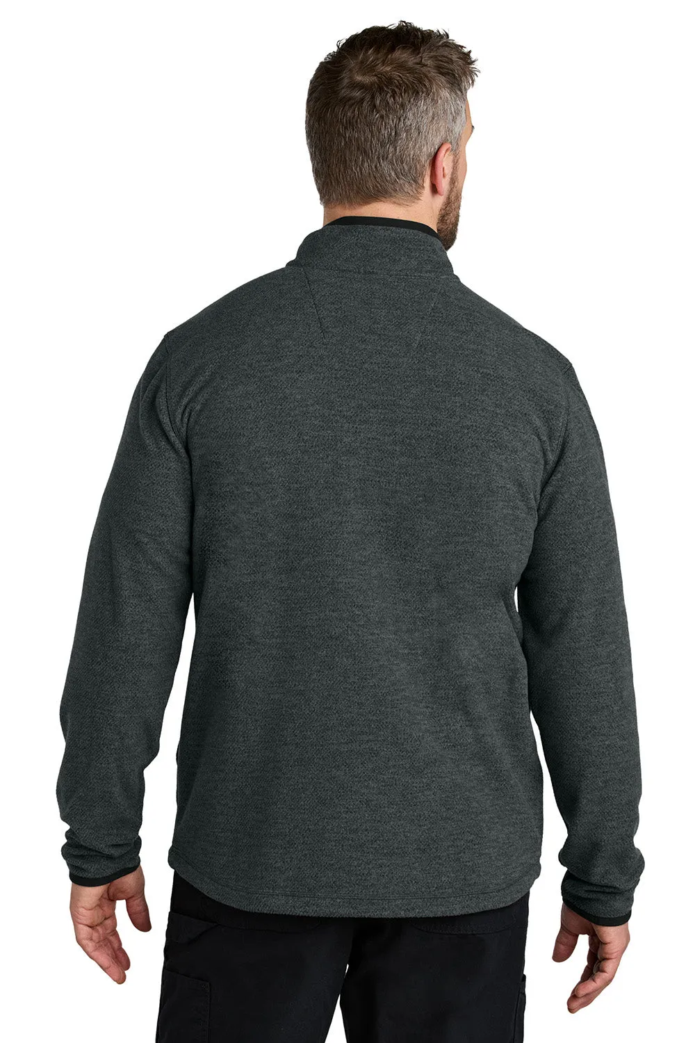 Carhartt Mens Textured Fleece Full Zip Jacket - Heather Carbon Grey