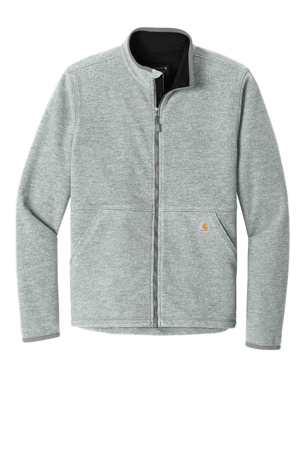 Carhartt Mens Textured Fleece Full Zip Jacket - Heather Grey