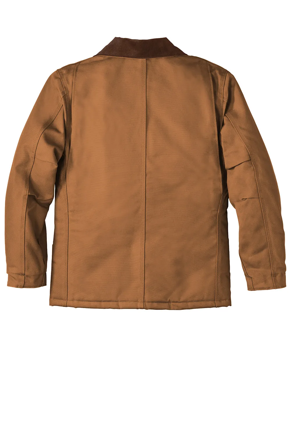 Carhartt Mens Wind & Water Resistant Duck Cloth Full Zip Jacket - Carhartt Brown