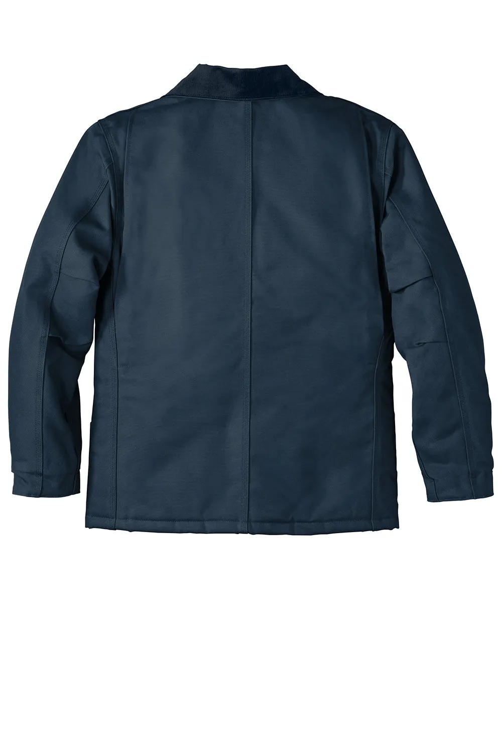 Carhartt Mens Wind & Water Resistant Duck Cloth Full Zip Jacket - Navy Blue
