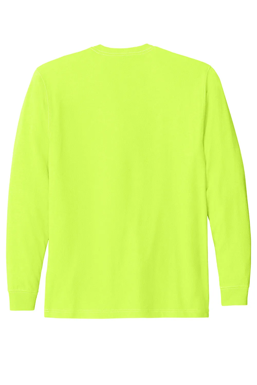 Carhartt Mens Workwear Long Sleeve Crewneck T-Shirt w/ Pocket - Bright Lime Green