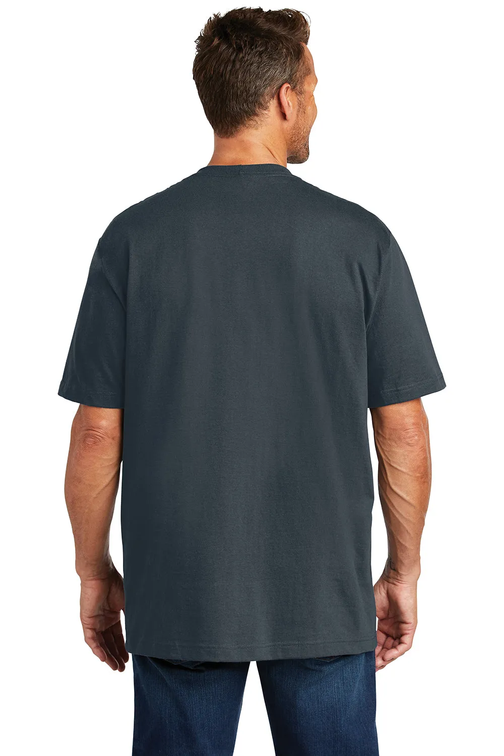 Carhartt Mens Workwear Short Sleeve Crewneck T-Shirt w/ Pocket - Bluestone