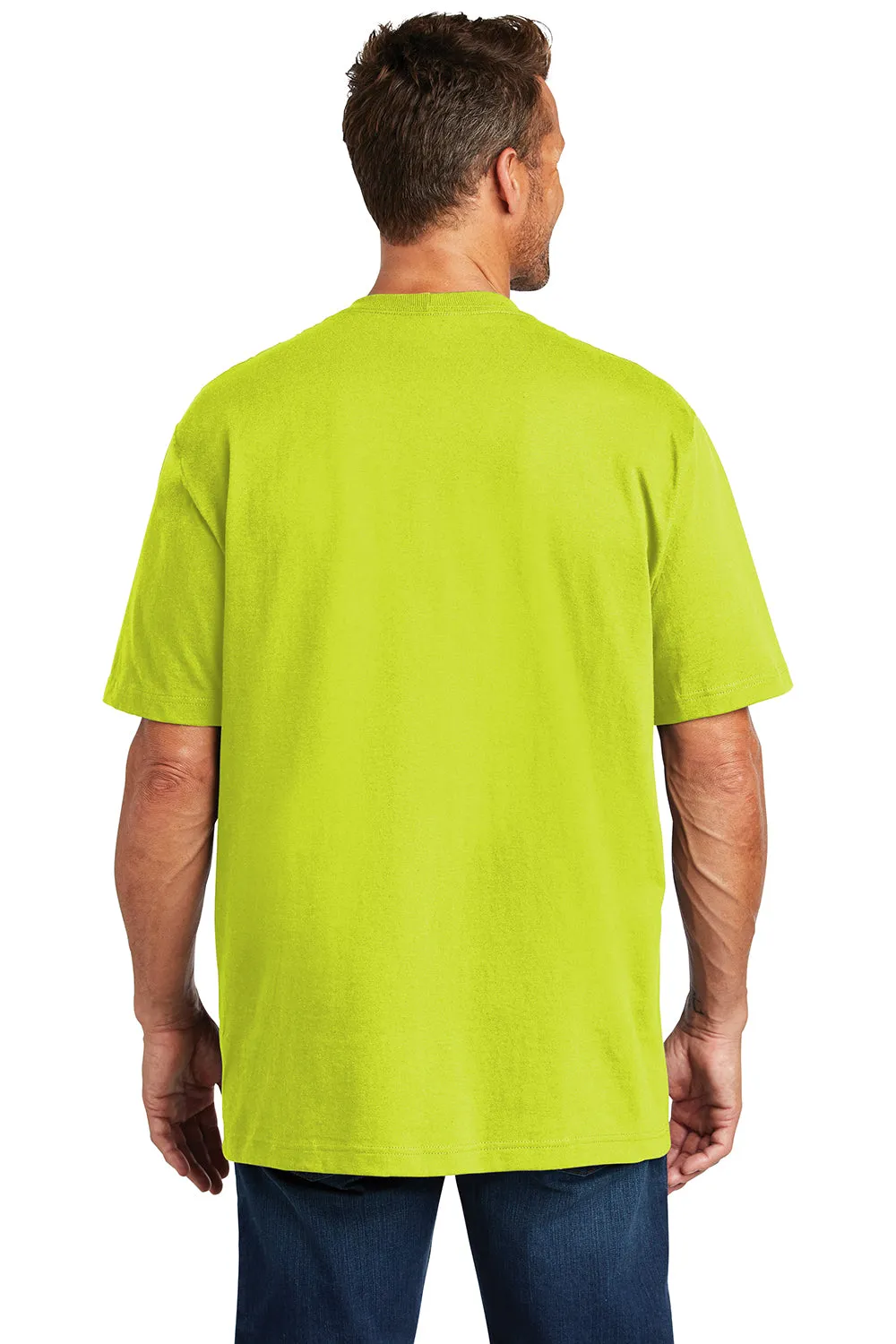 Carhartt Mens Workwear Short Sleeve Crewneck T-Shirt w/ Pocket - Brite Lime Green