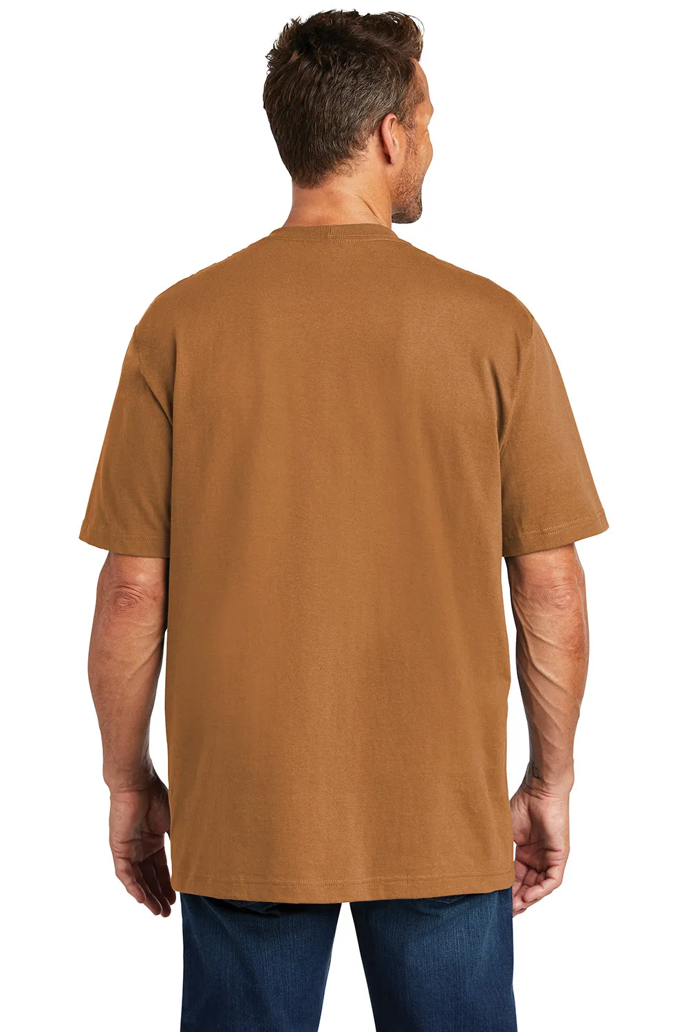Carhartt Mens Workwear Short Sleeve Crewneck T-Shirt w/ Pocket - Carhartt Brown