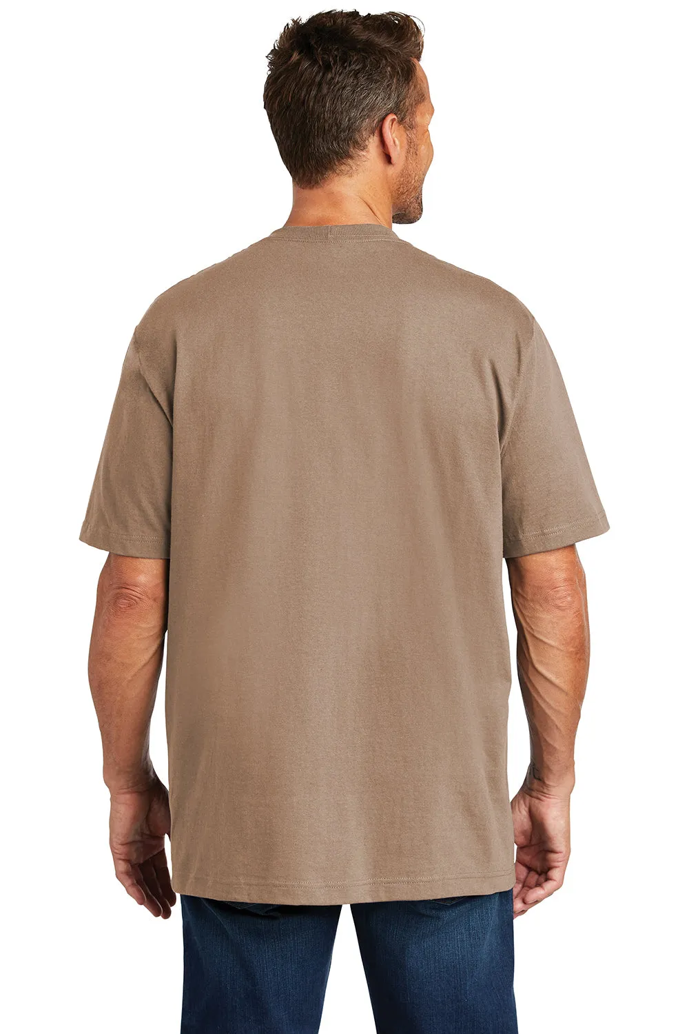 Carhartt Mens Workwear Short Sleeve Crewneck T-Shirt w/ Pocket - Desert Brown