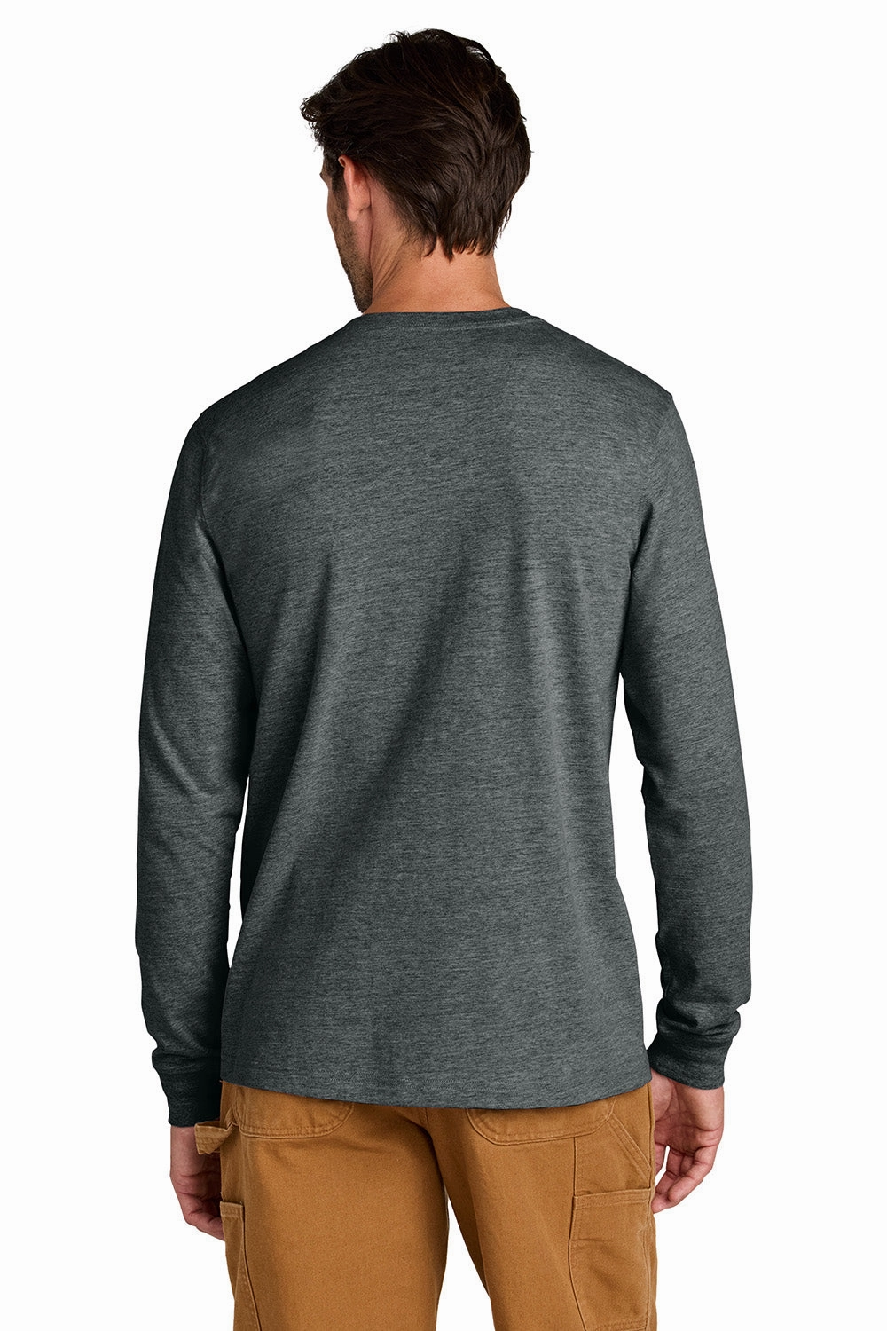 Carhartt Mens Long Sleeve Crewneck T-Shirt - Heather Carbon Grey