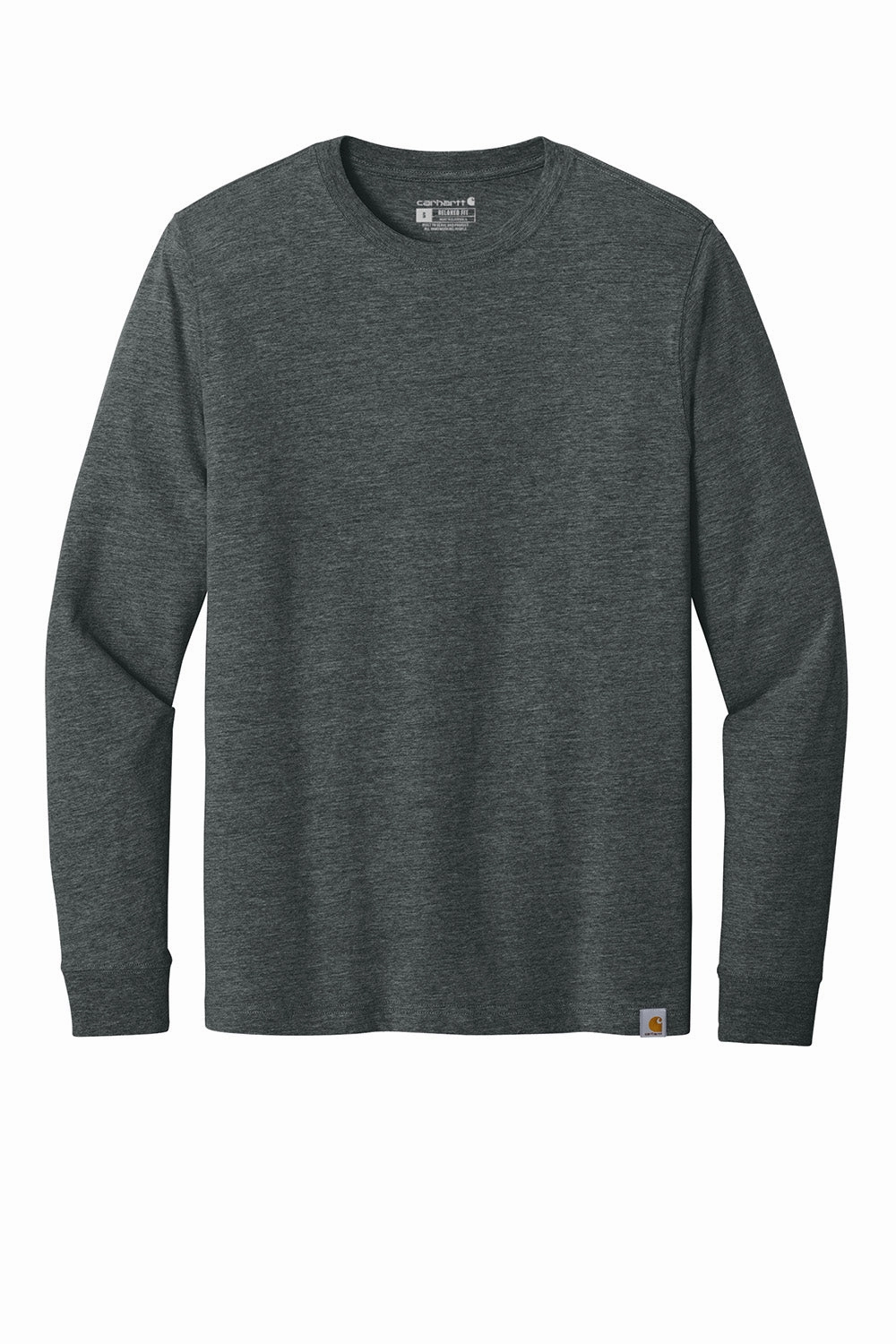Carhartt Mens Long Sleeve Crewneck T-Shirt - Heather Carbon Grey