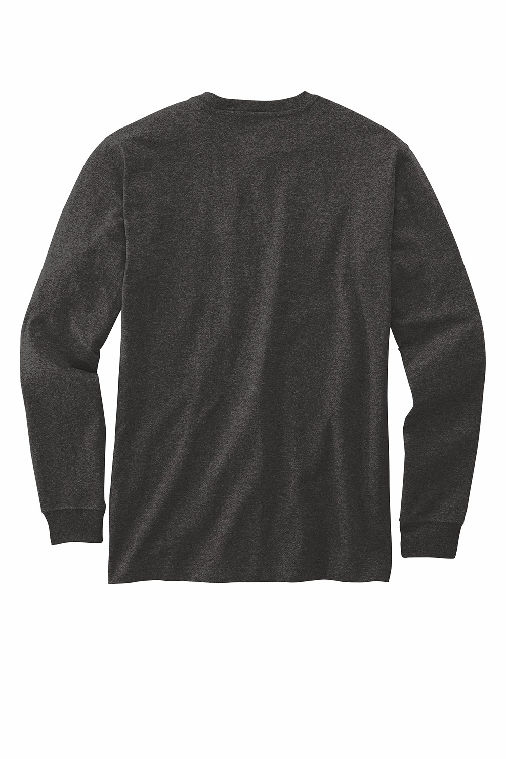 Carhartt Mens Long Sleeve Henley T-Shirt w/ Pocket - Heather Carbon Grey