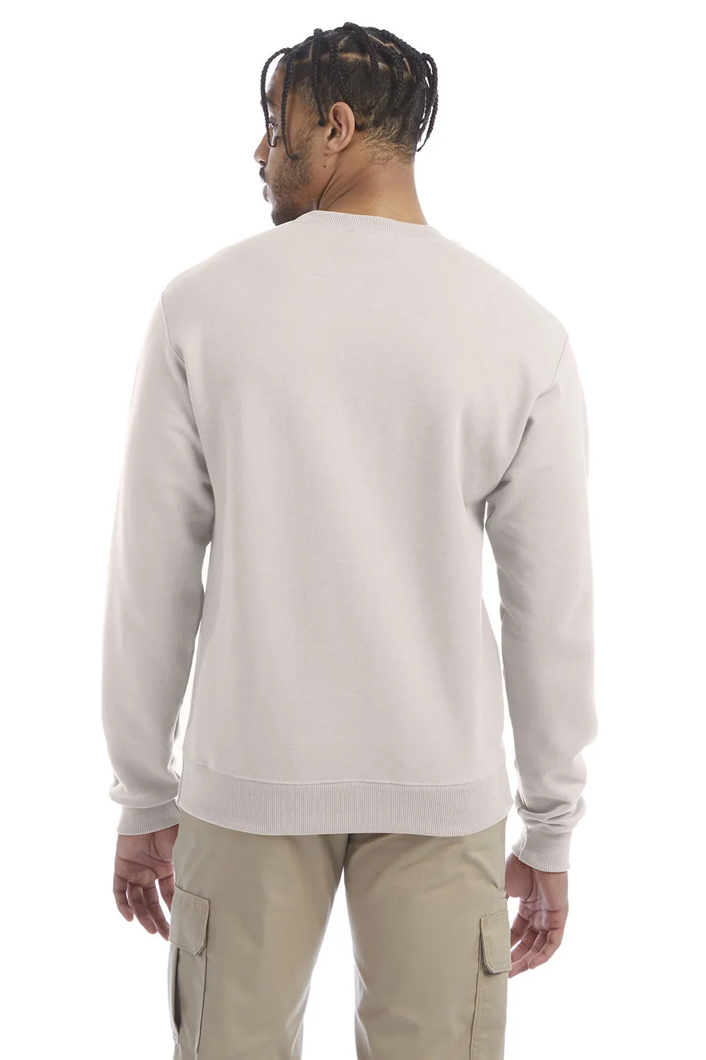Champion Mens Double Dry Eco Moisture Wicking Fleece Crewneck Sweatshirt - Body Blush Pink