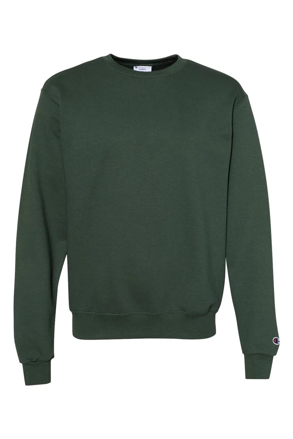 Champion Mens Double Dry Eco Moisture Wicking Fleece Crewneck Sweatshirt - Dark Green