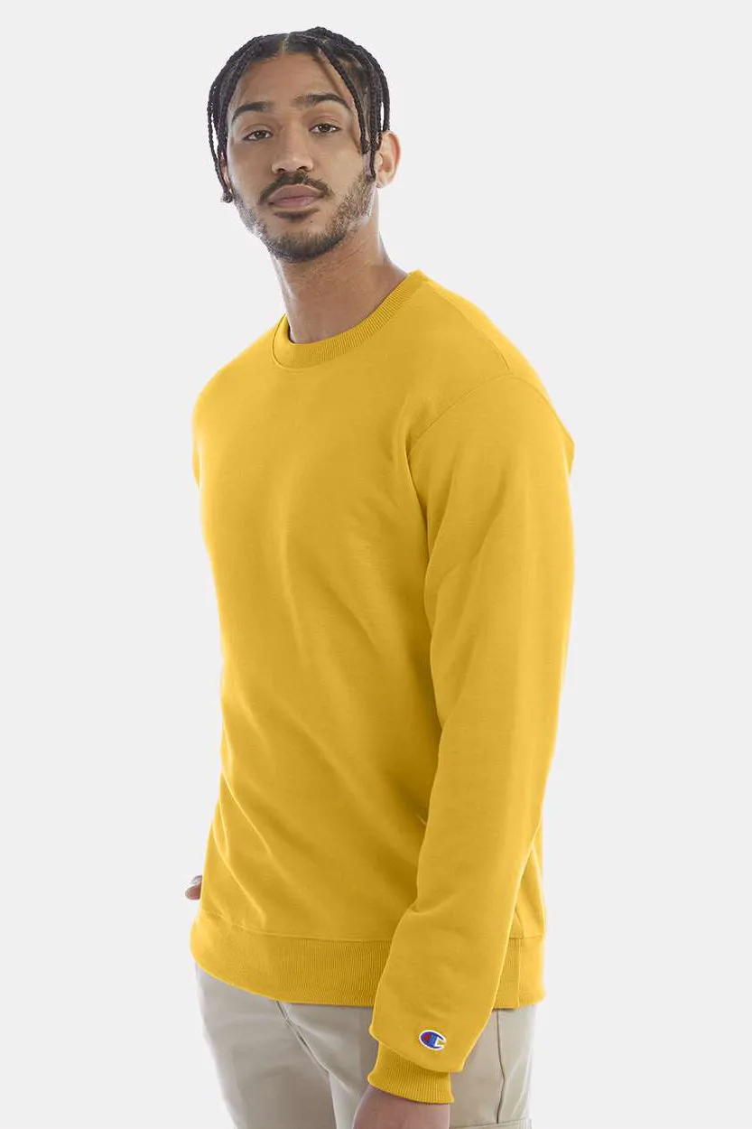 Champion Mens Double Dry Eco Moisture Wicking Fleece Crewneck Sweatshirt - Gold